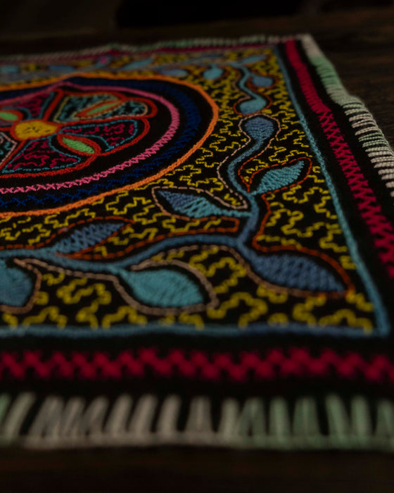 Hand-Embroidered Shipibo Altar Mat 37 cm