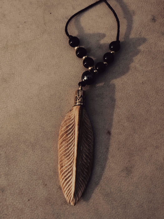Palo Santo Feather Amulet