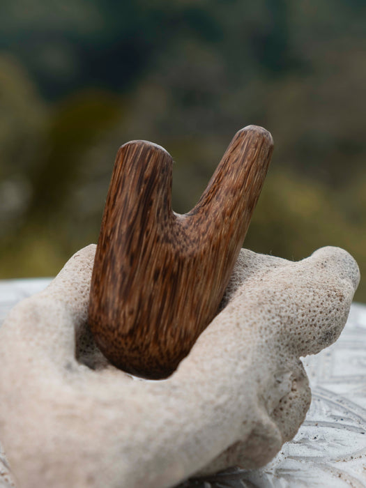 Coconut Wood Kuripé - Handcrafted Ritual Tool
