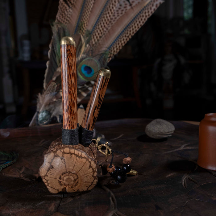 Shamanic kuripe "Double shot" №3