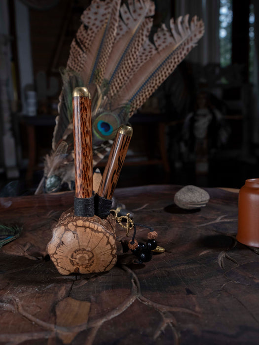 Shamanic kuripe "Double shot" №3