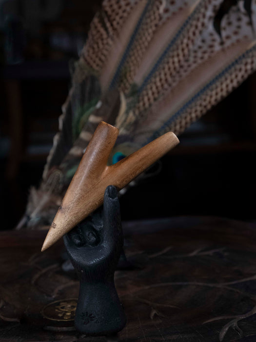 Teakwood Kuripe & Tepi Set | Hand-Carved Rapé Applicator Kit