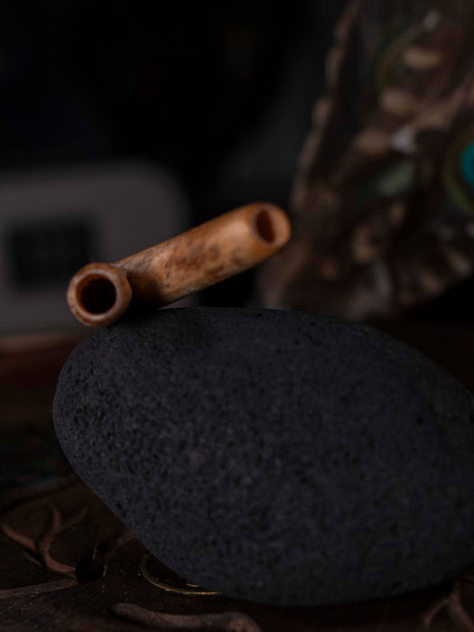 Fatwood Kuripe - Rustic Shamanic Kuripé Pipe