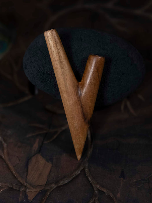 Teakwood Kuripe & Tepi Set | Hand-Carved Rapé Applicator Kit