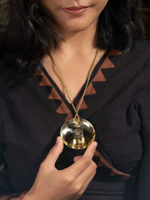 Bronze Shaman Mirror • Handcrafted Talisman for Protection