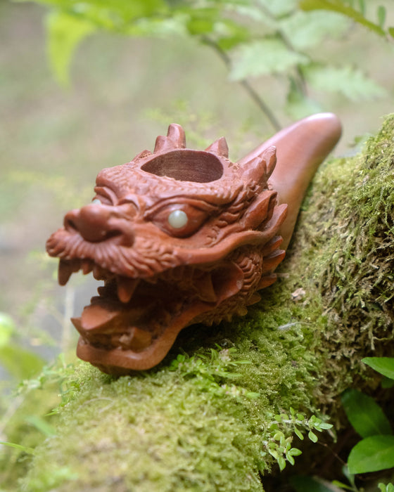WOOD SMOKING PIPE FOR TOBACCO «DRAGON"