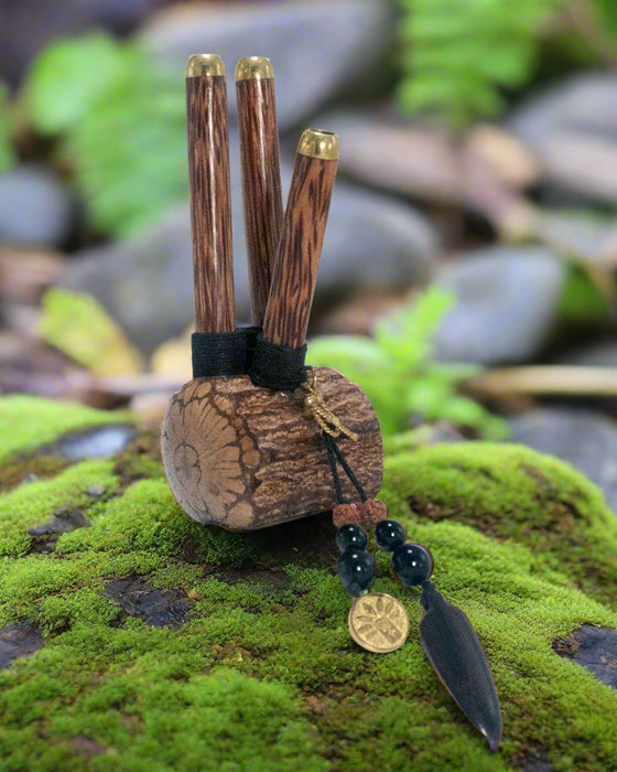 Shamanic kuripe "Double shot" №3