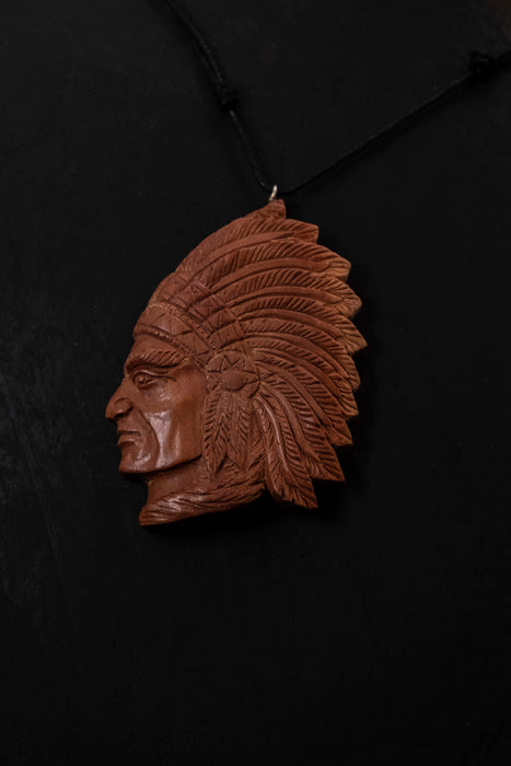 Indian Face Half Amulet – Handcrafted Spiritual Talisman