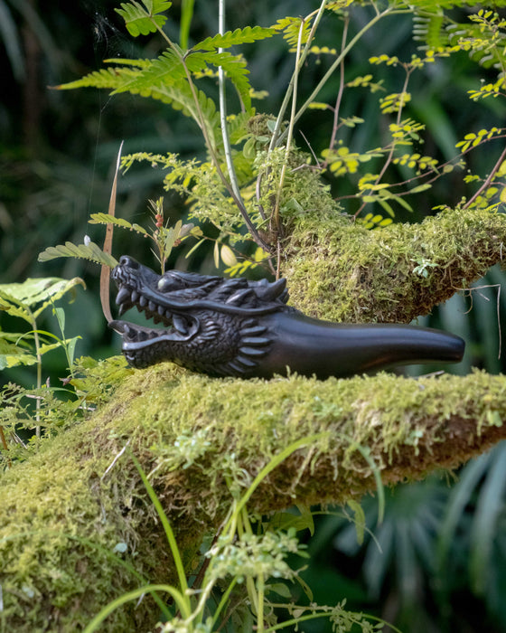 BLACK WOOD SMOKING PIPE «DRAGON»