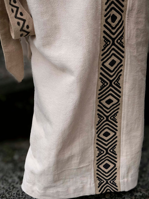 Cream Mocha Cotton Pants – New Pattern Boho Trousers