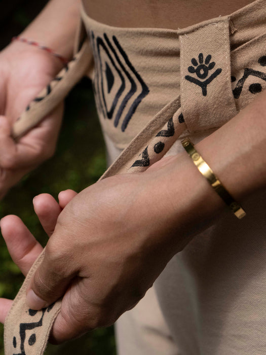 Cream Mocha Cotton Pants – New Pattern Boho Trousers