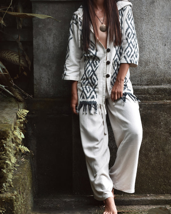 Ethnic Poncho with hood