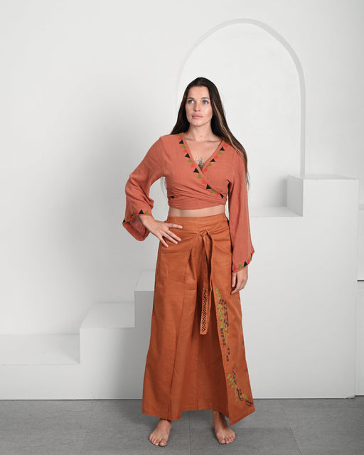 Orange Thai Pants Made from 60's Cotton SLUB