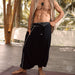 Elegant boho pants Alladine with white rayon design