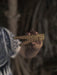 Shamanic kuripe pipe with a jaguar, perfect for Hape rituals, handmade.