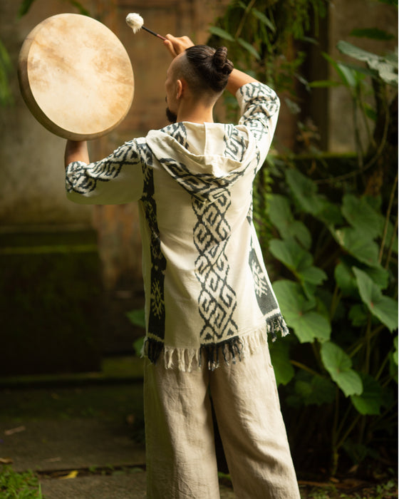 Ethnic Poncho with hood