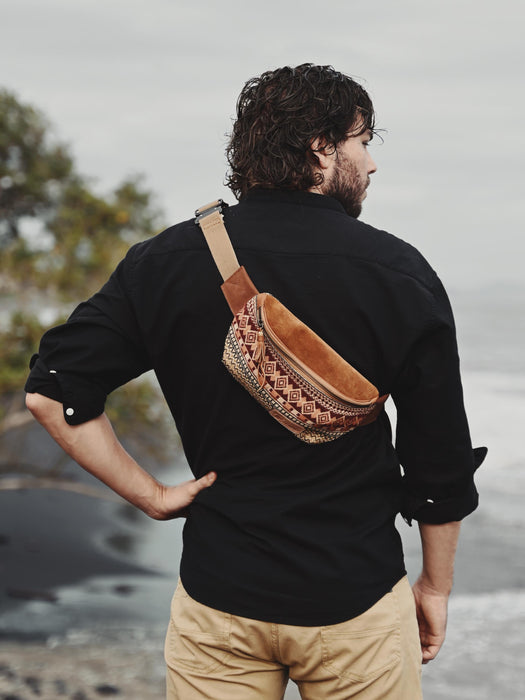 Handcrafted cotton bag with intricate tribal detailing, designed for music festivals, markets, or casual outings.