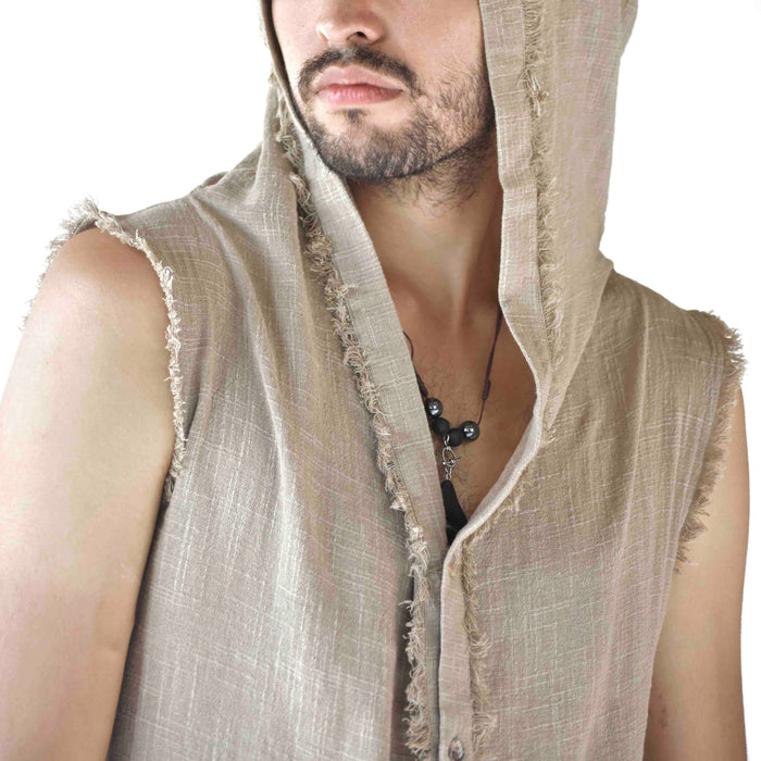 This grey hoodie jacket is a perfect blend of bohemian charm and shamanic essence, designed for those who appreciate the freedom of movement and the allure of tribal aesthetics.