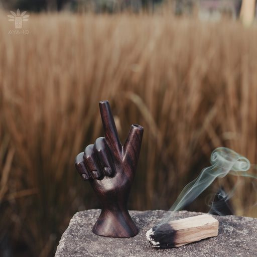 Ergonomic Hand-Shaped Kuripe Pipe 3D designed for a comfortable grip, enhancing your spiritual practices during ceremonies.
