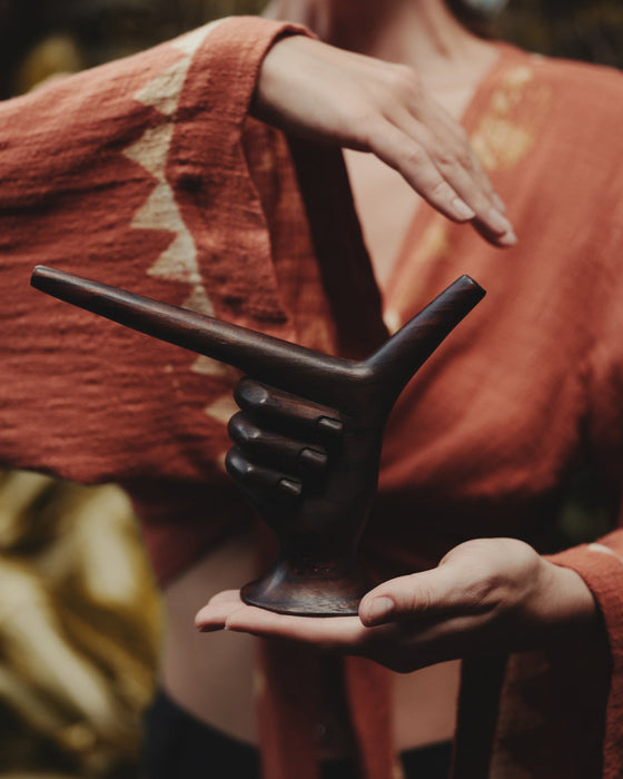 Nature's artistry in the Hand-Shaped Tepi 3D crafted from rosewood, embodying traditional craftsmanship.