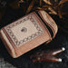 Stylish leather pouch with belt clip for convenient use.