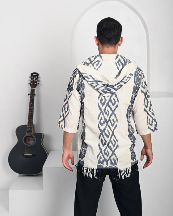 Ethnic Poncho with hood