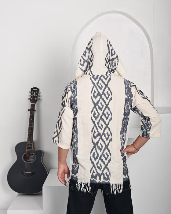 Ethnic Poncho with hood