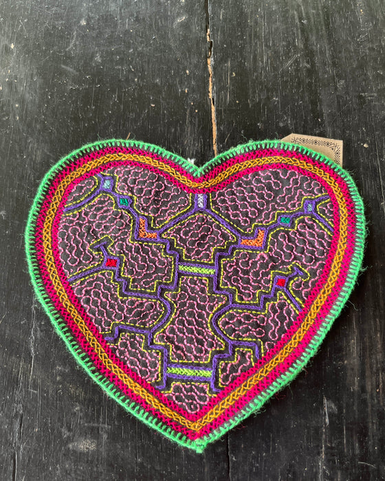 Hand-Embroidered Shipibo Love Altar Mat 21 cm