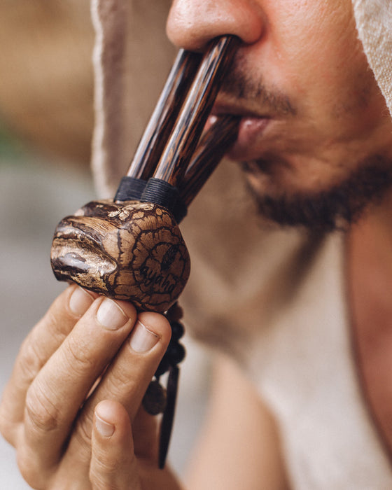Shamanic kuripe "Double shot" №3