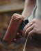 Unique handmade leather pouch designed for sacred rituals.