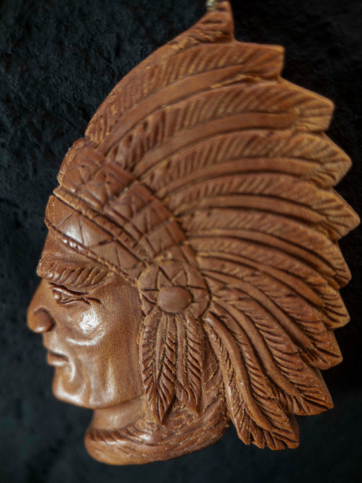 Indian Face Half Amulet – Handcrafted Spiritual Talisman