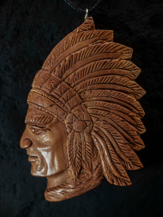 Indian Face Half Amulet – Handcrafted Spiritual Talisman