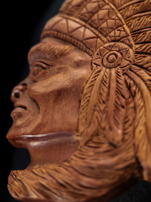 Indian Face Half Amulet – Handcrafted Spiritual Talisman