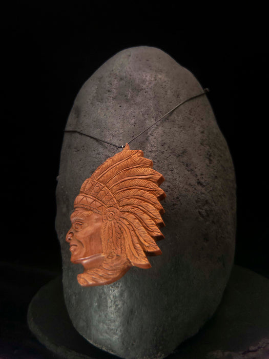 Indian Face Half Amulet – Handcrafted Spiritual Talisman