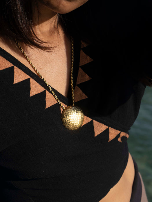 Amulet Shamanic mirror - Covered in Gold 18K