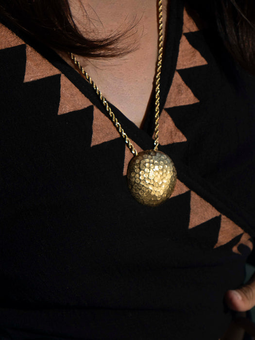 Amulet Shamanic mirror - Covered in Gold 18K