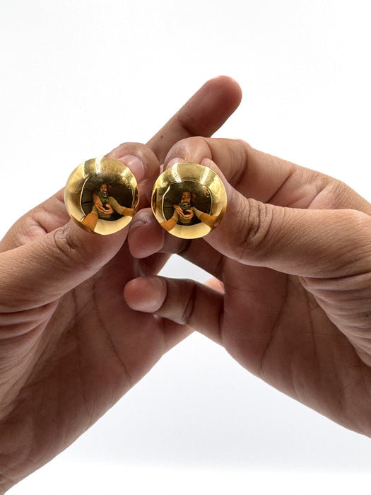 Gold Plated Earring-Stud Mirror
