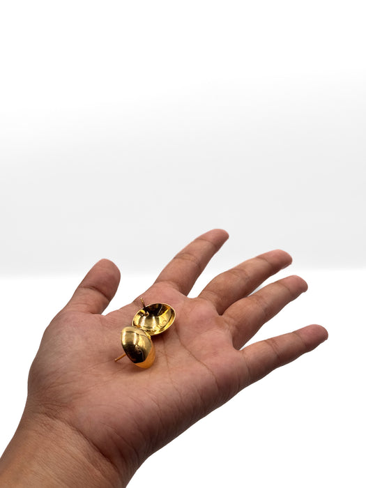 Gold Plated Earring-Stud Mirror
