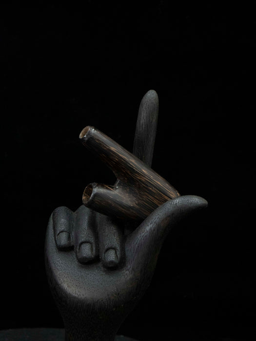 Handcrafted Palm Wood Kuripe Pipe for Hapé