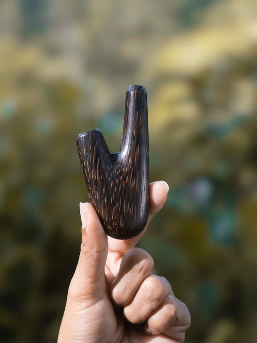 Handcrafted Palm Wood Kuripe Pipe for Hapé