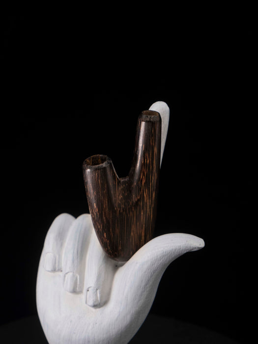 Handcrafted Palm Wood Kuripe Pipe for Hapé
