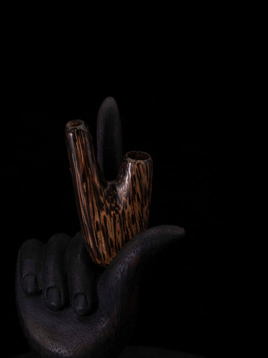 Handcrafted Palm Wood Kuripe Pipe for Hapé