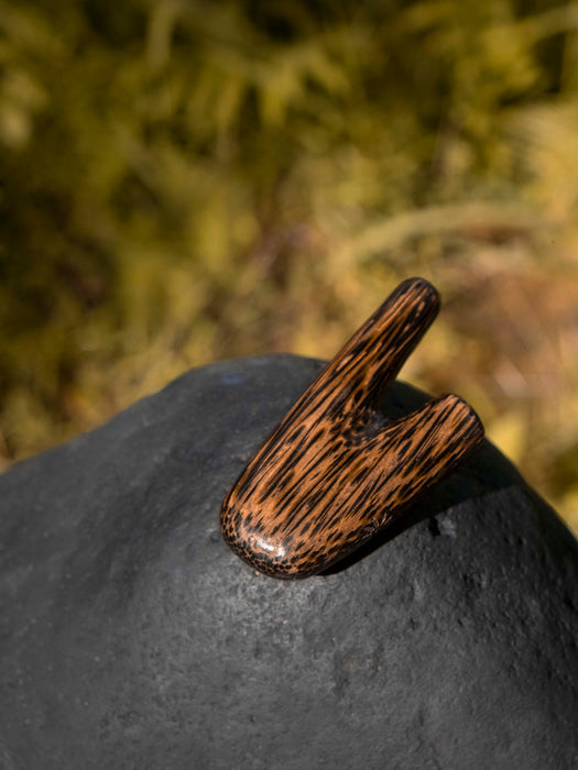 Handcrafted Palm Wood Kuripe Pipe for Hapé