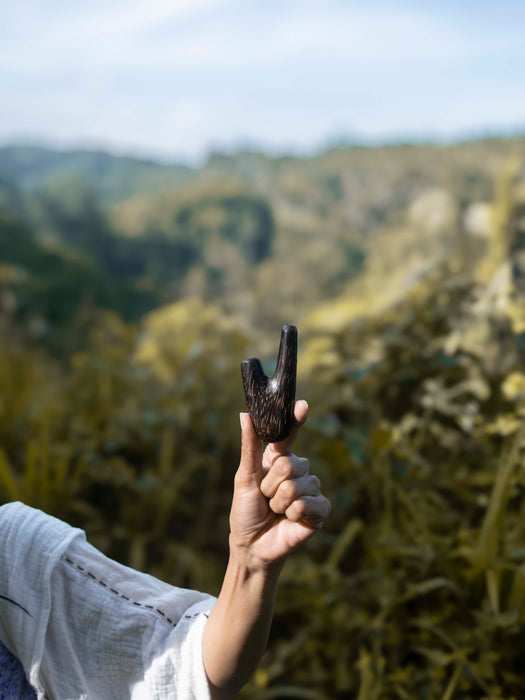 Handcrafted Palm Wood Kuripe Pipe for Hapé