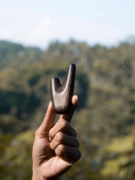 Handcrafted Palm Wood Kuripe Pipe for Hapé