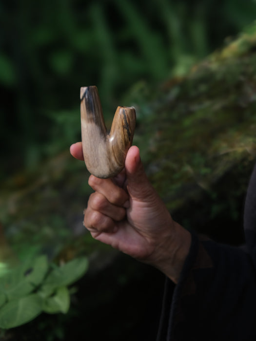 Petrified Wood Kuripe Pipe