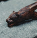 Mango wood kuripe pipe, exquisitely hand-carved with a bear totem, embodies traditional shamanic practices for hape snuff as a unique spiritual tool.