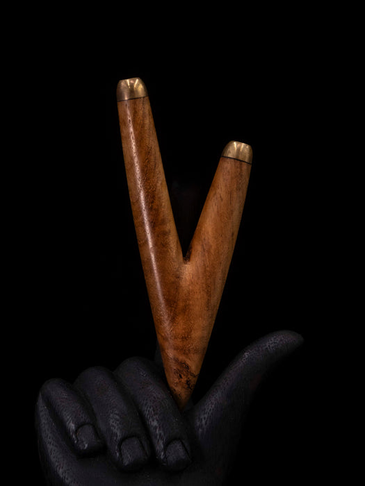 Teak Wood Kuripe with Bronze Cups