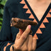 Kuripe pipe with a bear totem, made from mango wood for shamanic practices.