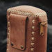 Handmade leather bag with belt clip for easy on-the-go carry